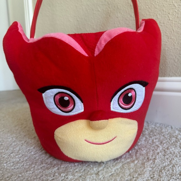 PJ Masks Red Owlette Plush Jumbo Halloween Easter Bucket For Trick Or Treat - Picture 2 of 8